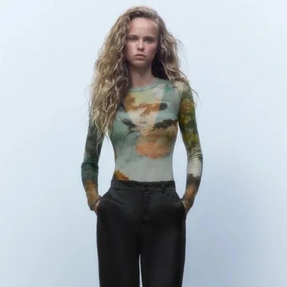 Artistic Long Sleeve Bodysuit - Picture 4 of 5